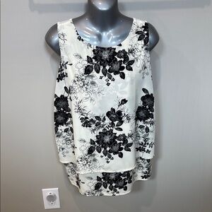 D&G Black and White Floral Blouse